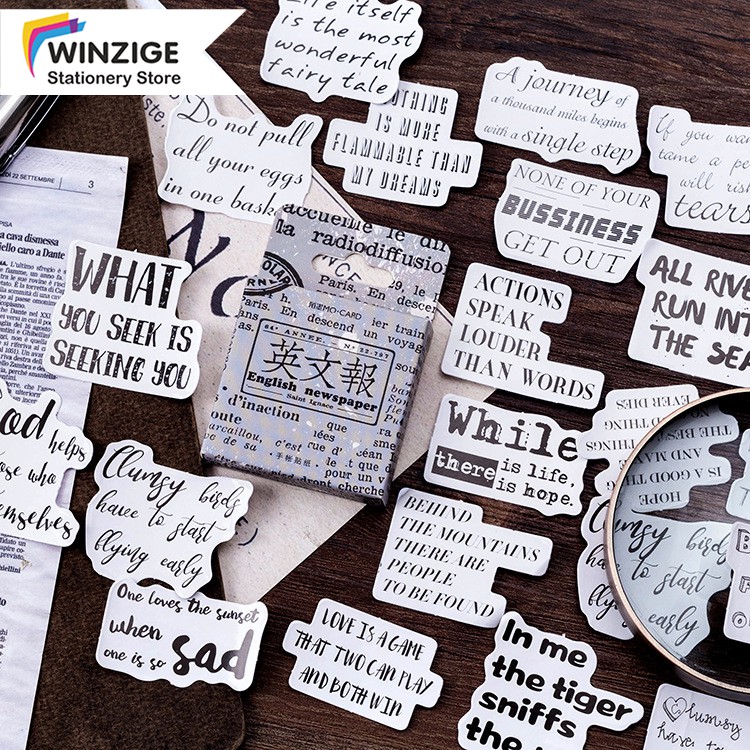 

Stiker Vintage untuk Dekorasi / Diary / Notebook / Jurnal / Scrapbook Sticker / Ins 46Pcs
