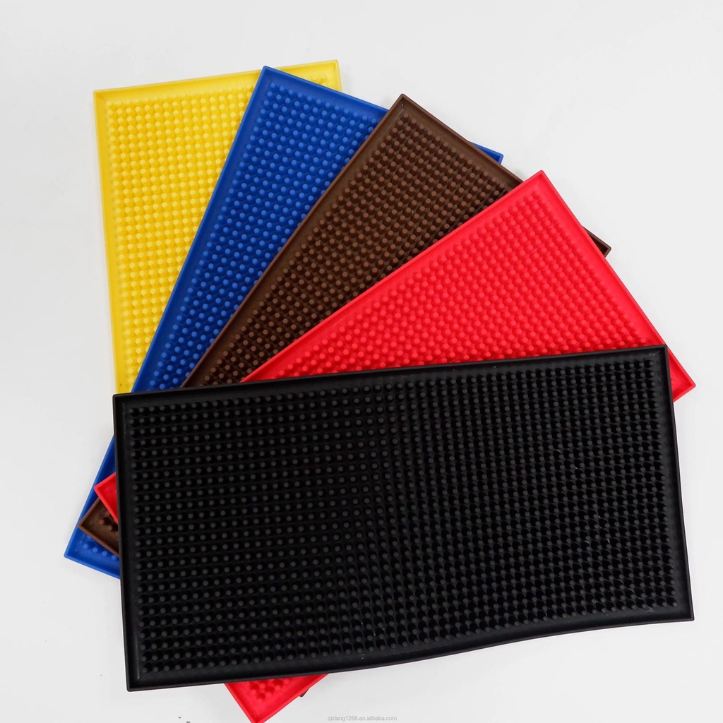 bar mat rubber color anti slip / alas meja pengering tatakan gelas piring dapur anti slip