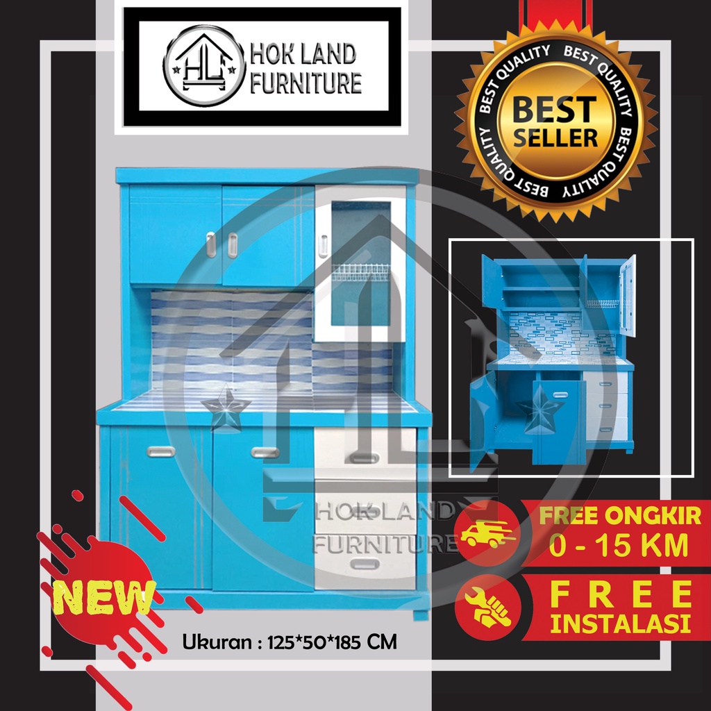 Lemari sayur 3 pintu lemari rak piring dapur minimalis / Lemari Sayur 3Pintu Kayu Multiplek / LS65