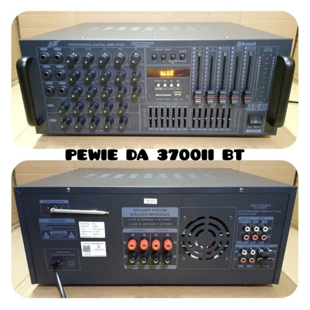 AMPLI KARAUKE PEWIE DA 3700II BT PROFESIONAL DIGITAL AMPLIFIER