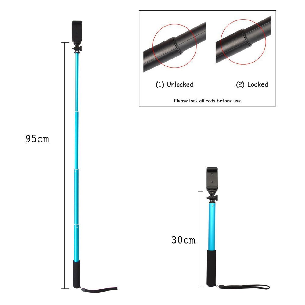 Tongsis Titanium [Monopod] For Gopro / Xiaoyi / Smartphone  (Samsung, iPhone, XiLG, ASUS, dll)