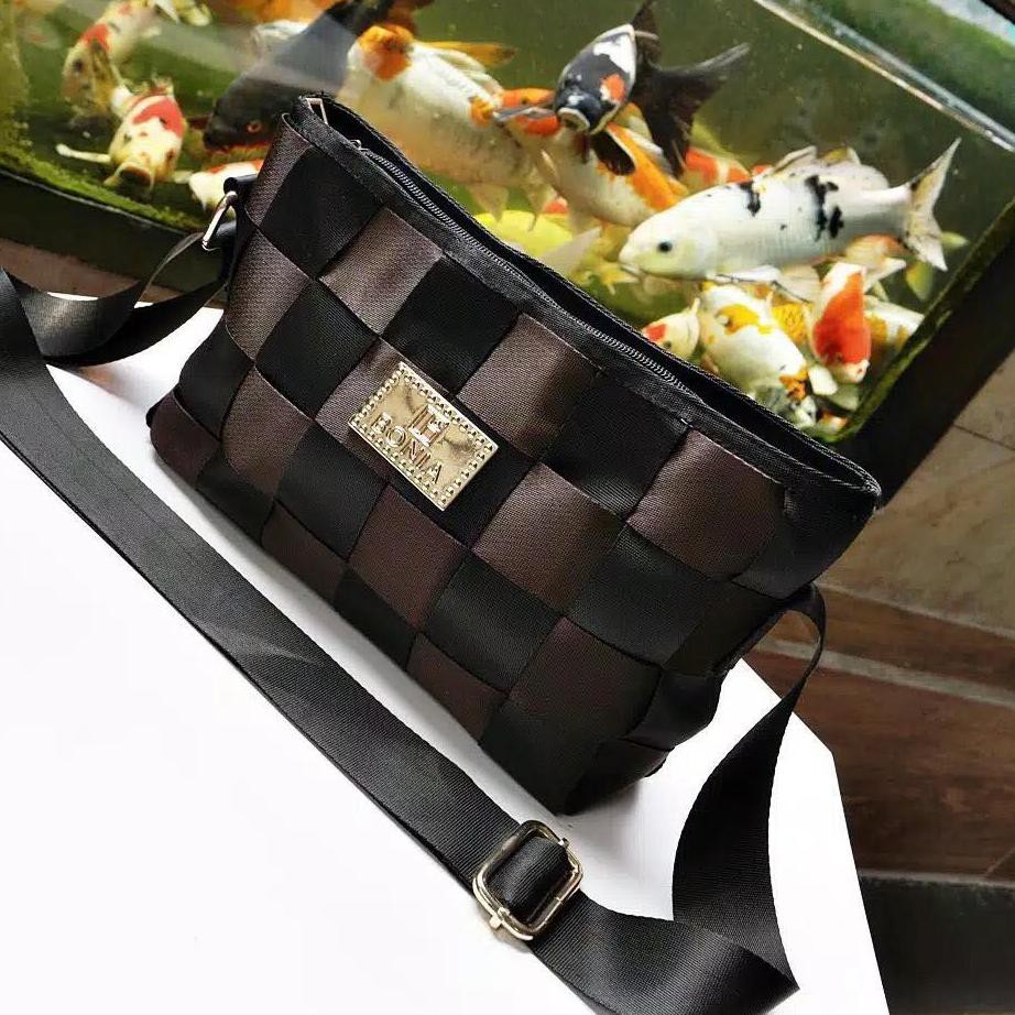 Terbaru.. Fashion Lisban anyam x6319 Tas Selempang unik bonia grace lisban super premium