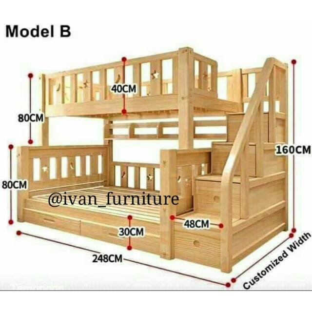 Tempat tidur tingkat , ranjang tingkat , dipan minimalis
