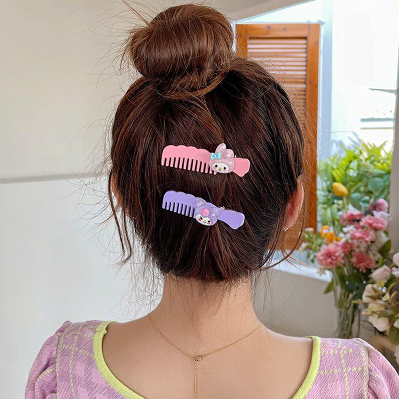 Sanrio Jepit Rambut Bentuk Sisir Motif Kartun 3D Untuk Anak Perempuan