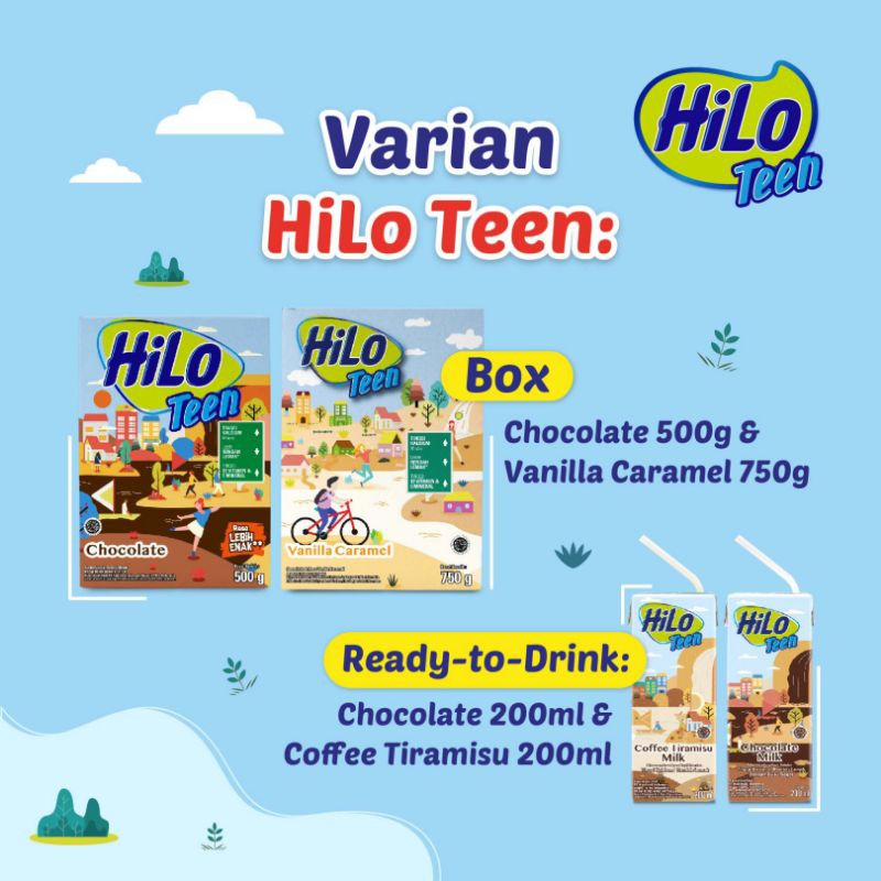 HiLo Teen Vanilla Caramel 750 gr HiLo Teen Chocolate 750 gr