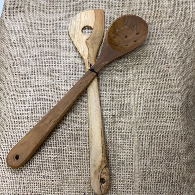 Sendok Salad Sepasang / Wooden Pair Salad Spoon