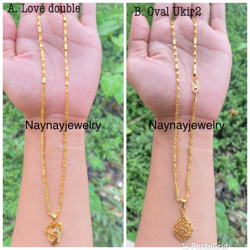 Kalung koin yxy / Warna 24k / Kalung bambu COD