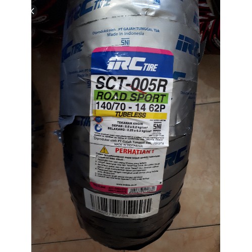 BAN TUBLES 140 70 14 BAN TUBLES AEROX155 BELAKANG IRC SCT005