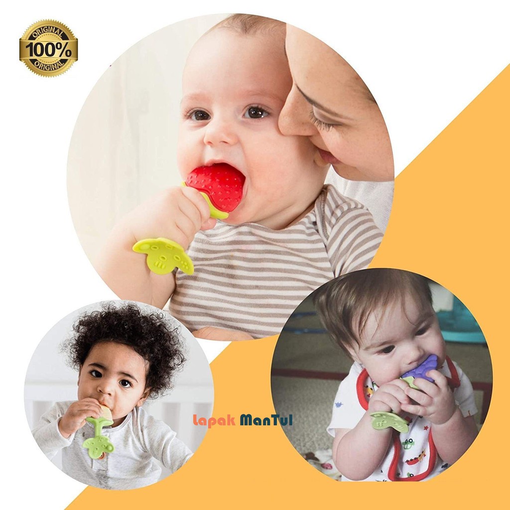 LM-0027 Mainan Gigitan Bayi Model Buah - Baby Fruit Teether - Gigitan Bayi BPA FREE