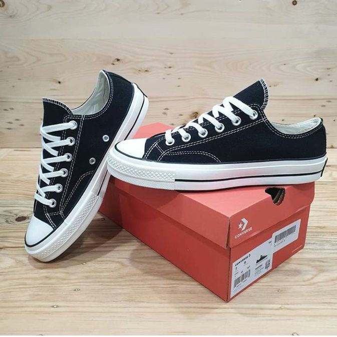 [GRADE ORIGINAL] SEPATU CONVERSE 70S LOW BOOT PENDEK HITAM PUTIH BLACK WHITE