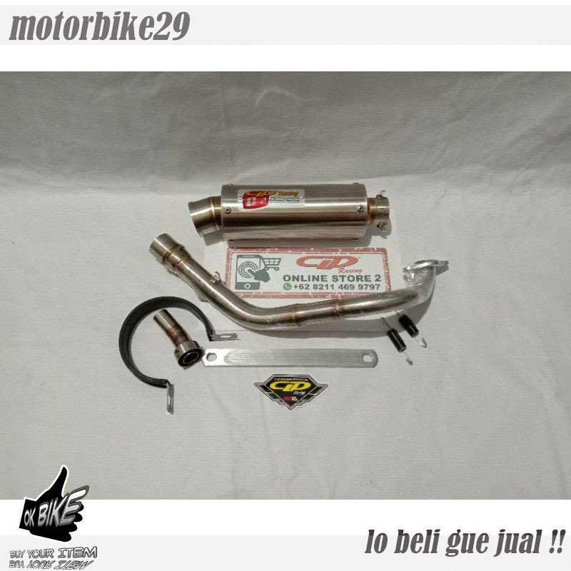 KNALPOT CLD RACING TYPE C2 BULAT BEAT KARBU FI NEW SCOOPY FI KARBU