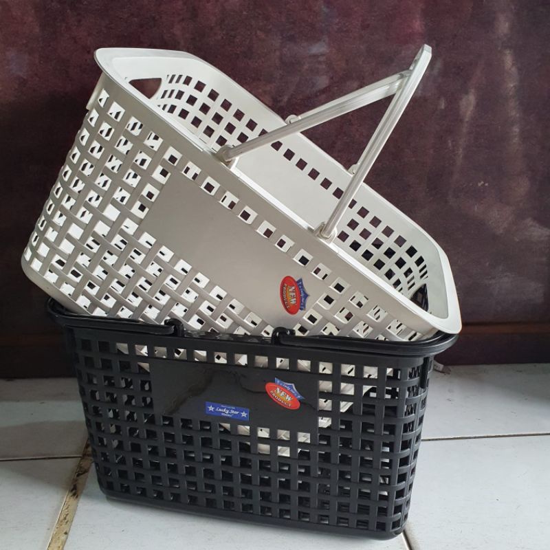LUCKY STAR MIMI BASKET KERANJANG BELANJA PLASTIK SUPERMARKET PASAR