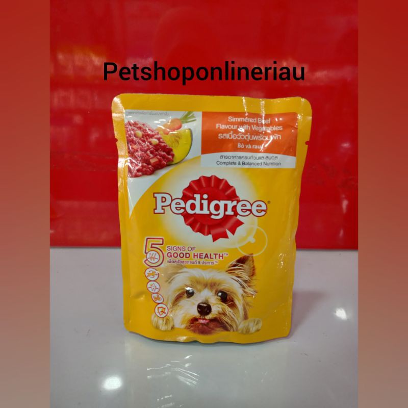 

Pedigree pouch simmered beef vege 80 gr