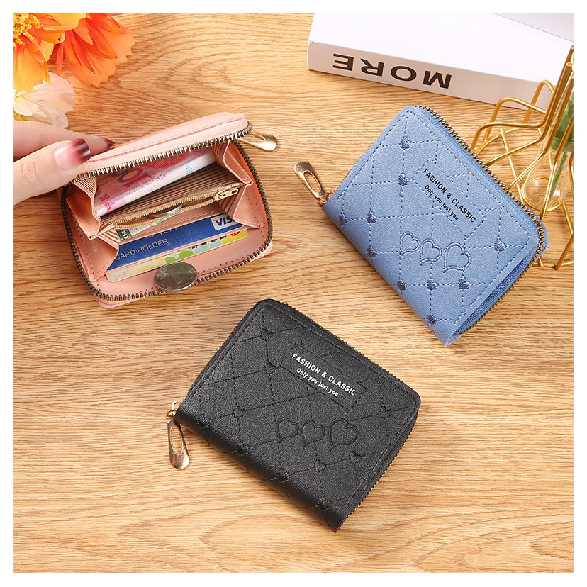 EV D 004 Dompet Koin Wanita mini  Love Fashion Import