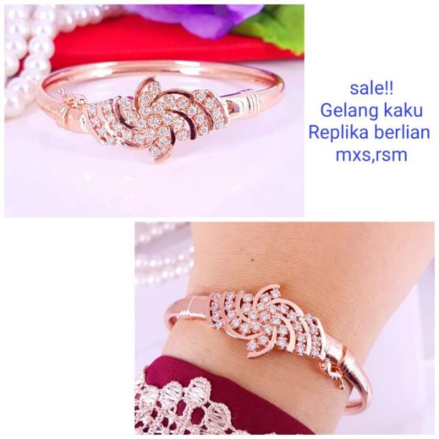 Gelang replika berlian,awet,tahan lama