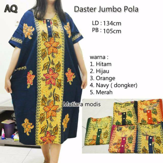 Daster jumbo pola laris murah bahan adem / grosir murah daster jumbo pola busui