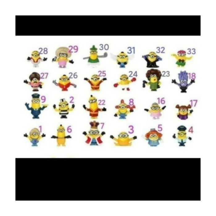 Happy Meal Minion Minions McDonalds Mcd Figure Seri Gold murah Berkualitas