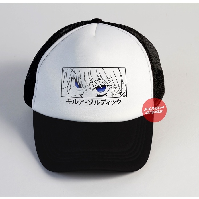 Killiua Hunter x Hunter  / One Piece / Topi Jaring Distro / Topi Premium / Topi Sablon / Topi Anime / Topi Trucker