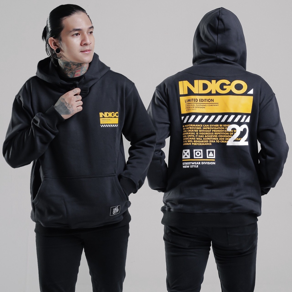 jaket sweater hoodie pria original indigo premium cowok distro