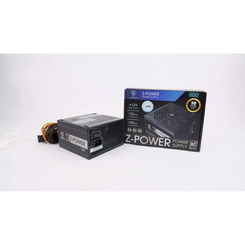 POWER SUPPLY PSU VURRION Z-POWER 600 80+ GARANSI 10 Thn