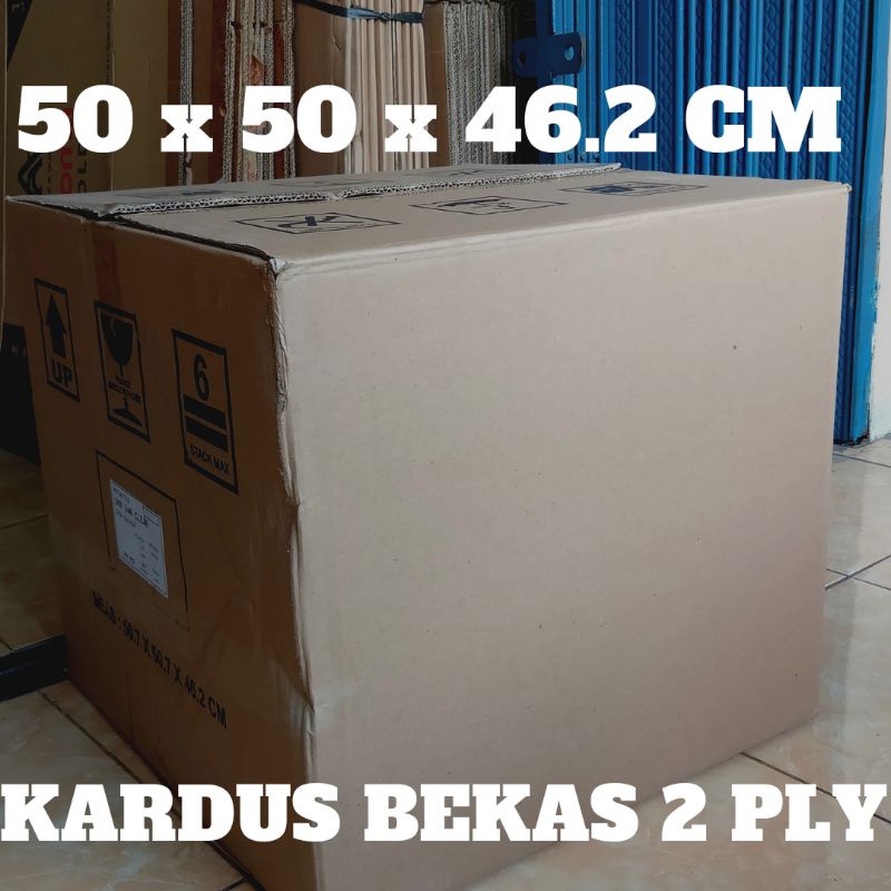 Jual KARDUS BEKAS UKURAN BESAR SIZE 50 X 50 X 46.2 CM 2 PLY (DOUBLE ...