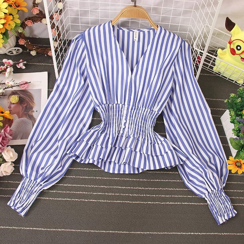 BEFAST - ZEC Blouse LILA / Blouse Precy / Blouse Modis / Blouse Lengan Panjang / Blouse Karet Di pinggang / Blouse Kekiniaan