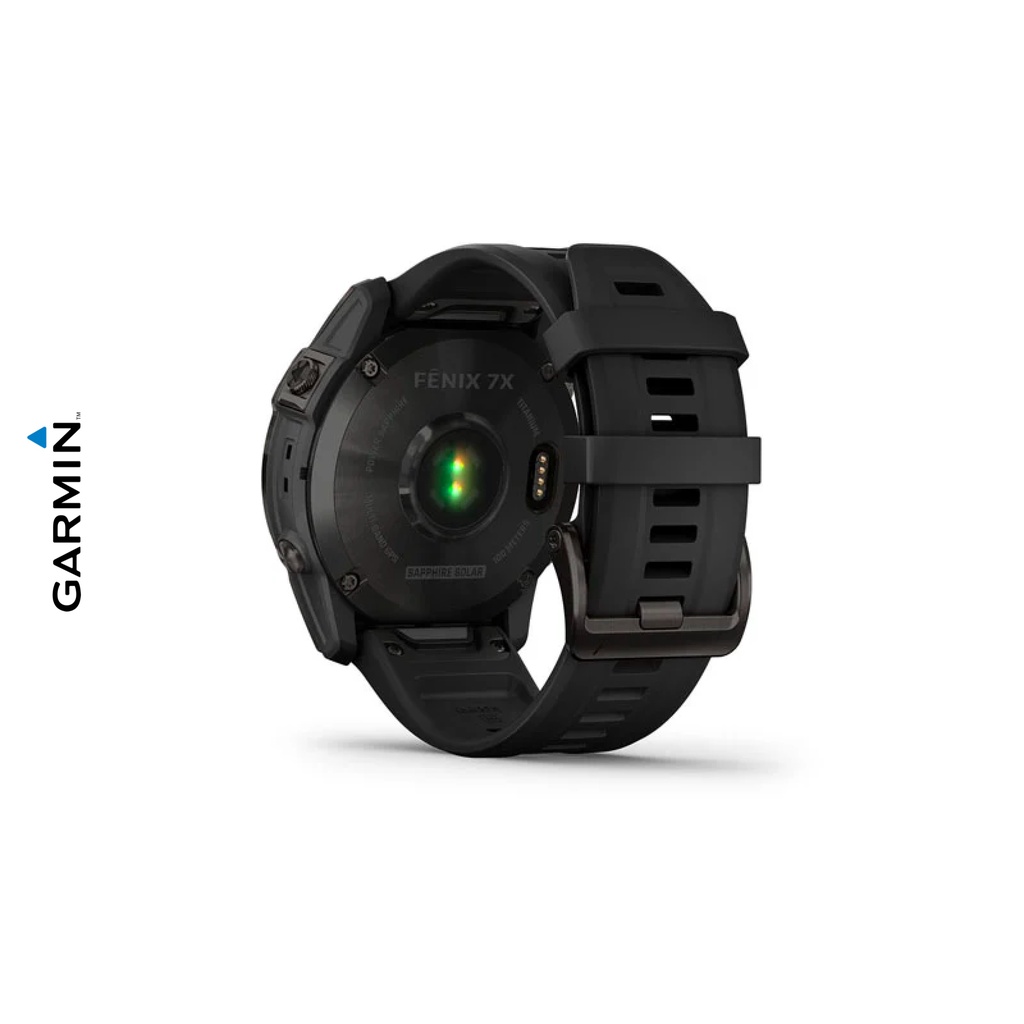 Garmin Fenix 7X Sapphire Solar Carbon / Black /Blue Titanium Resmi TAM