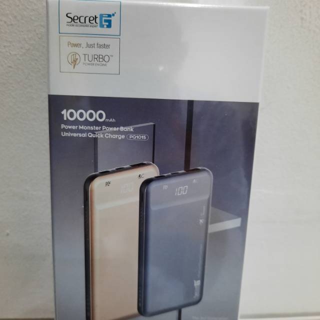 POWEBANK ORIGINAL SECRET-G PQ1015 POWEBANK TURBO 10000MAH PD+QC3.0