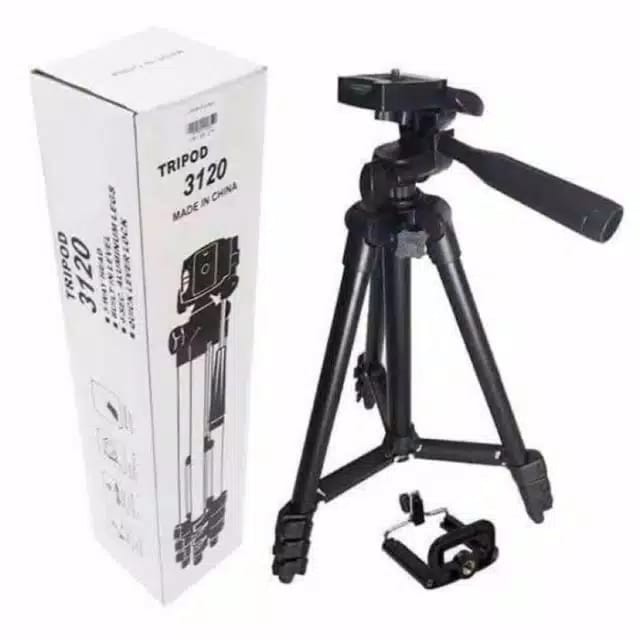 &lt;^ SJA ^&gt; Tripod 1meter 3120 black / hitam free holder U