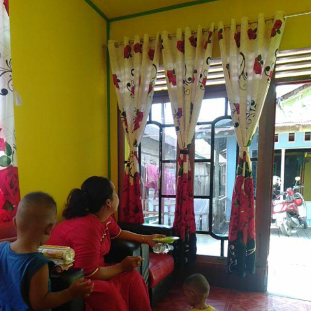 Gorden Tirai Homemade Smokring Motif White Flower