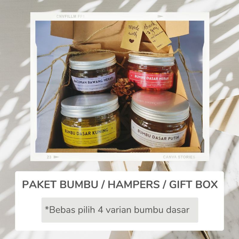 

Gift Box / Hampers / Paket Bumbu Dasar dan Baceman 4 Variasi