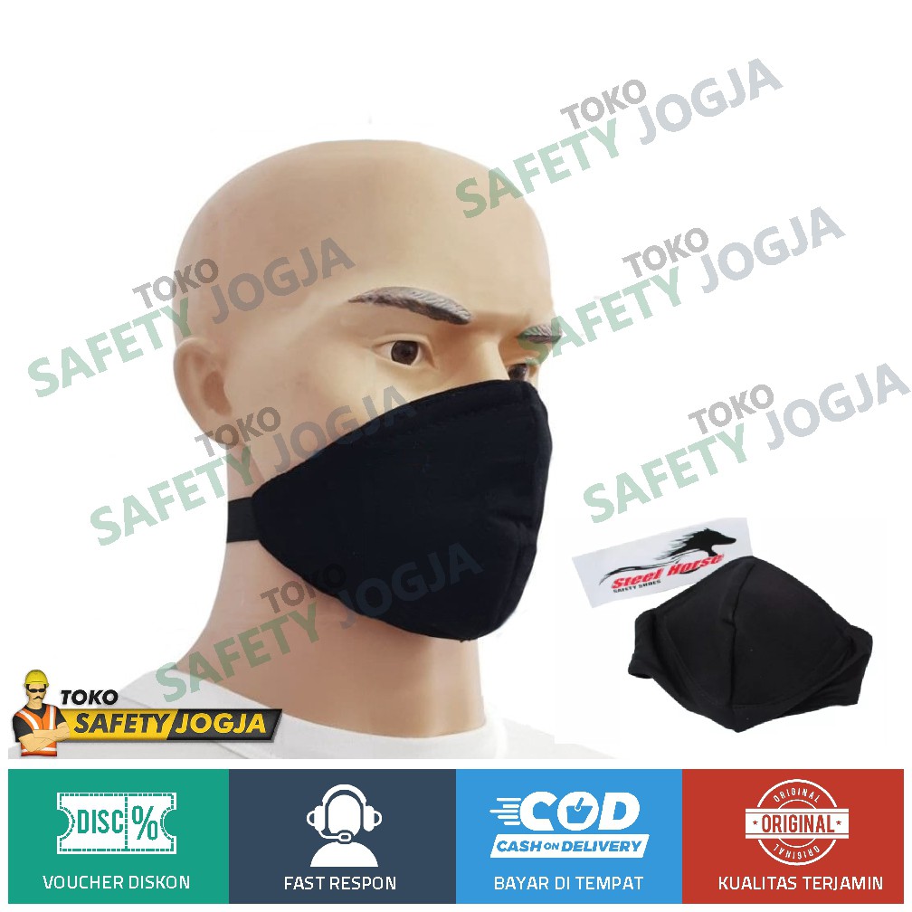 MASKER MULUT KAIN HITAM MOTOR SAFETY ANTI VIRUS