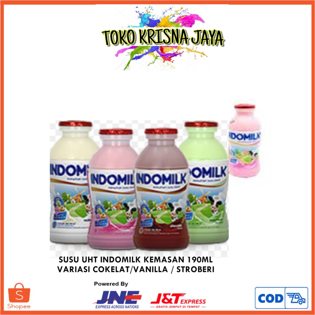 

SUSU UHT INDOMILK RASA VANILLA | COKELAT | STROBERI | MELON KEMASAN 190 ML