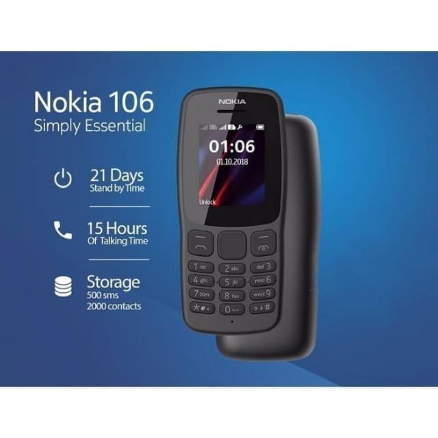 HAPE HANDPHONE NOKIA 106 HP JADUL BARU NEW DUAL SIM TERMURAH GARANSI-2