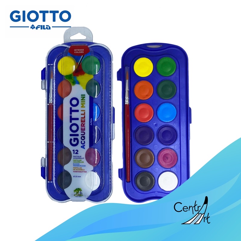 

Giotto watercolor cat air acquerelli mini 12 warna