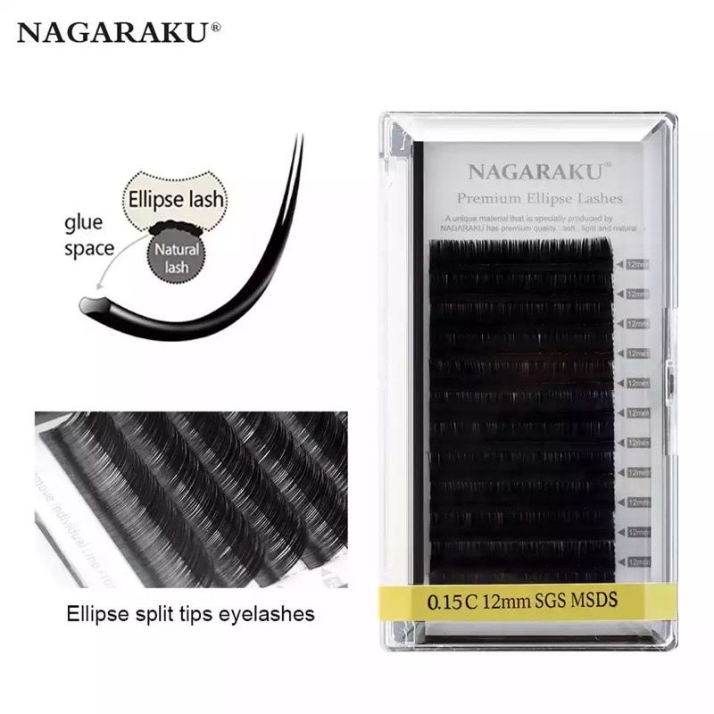 NAGARAKU ELLIPSE BULU MATA LEMBUT NAGARAKU ELLIPSE FLAT LASH BULU SUPER SOFT EYELASH EXTENSION