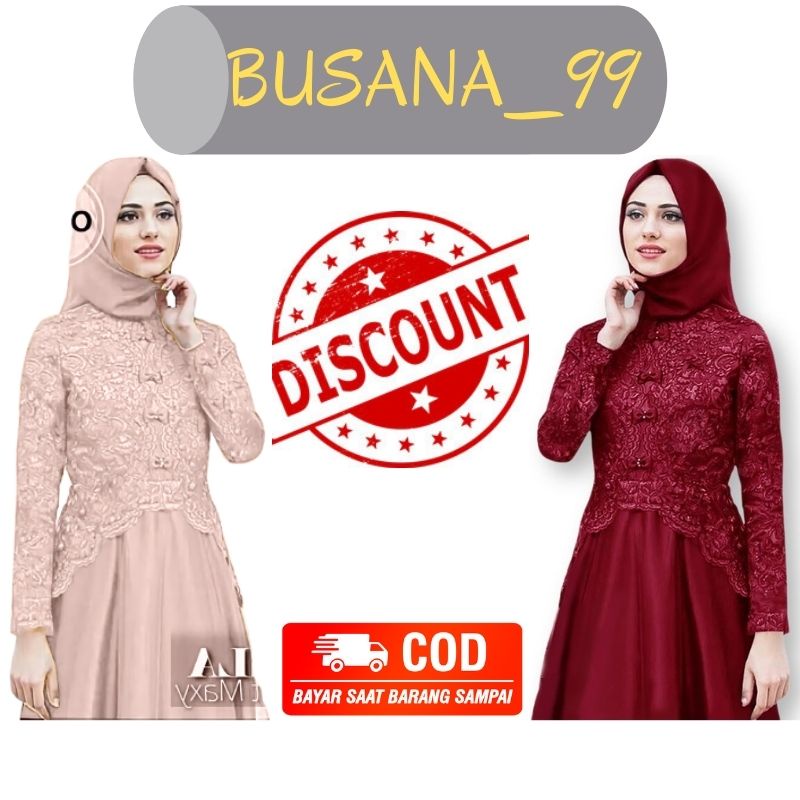 BUSANA_99- {MURAH} GAMIS BRUKAT KONDANGAN TERLARIS GAMIS KAELLA GAMIS WANITA KAELLA BROKAT MAXY KAEL