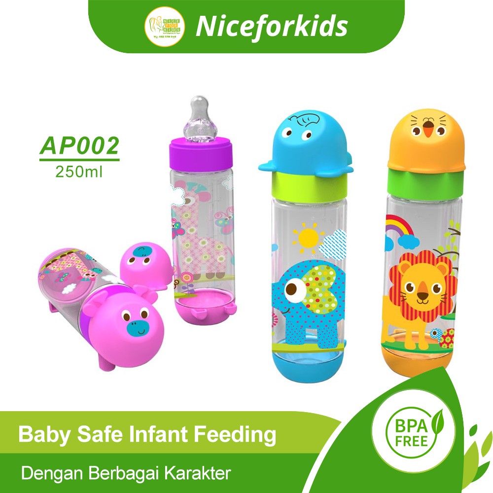 Baby Safe Infant Feeding Bottle 125 ml (AP001) /  250 ml BPA FREE ( AP002 )