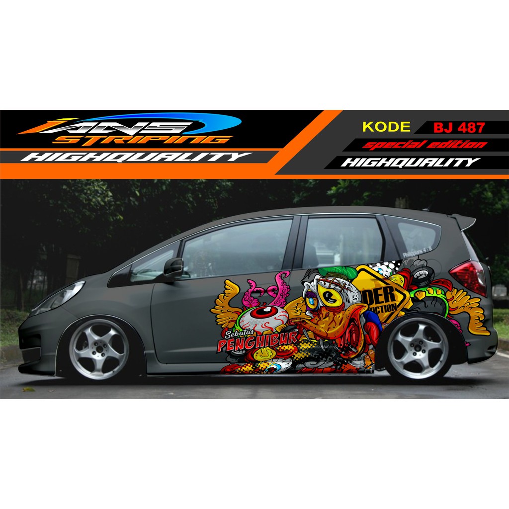 STICKER DECAL MOBIL JAZZ BRIO, AGYA, BRIO, SIGRA, AVANZA / VARIASI STICKER MOBIL TERBARU / MOBIL