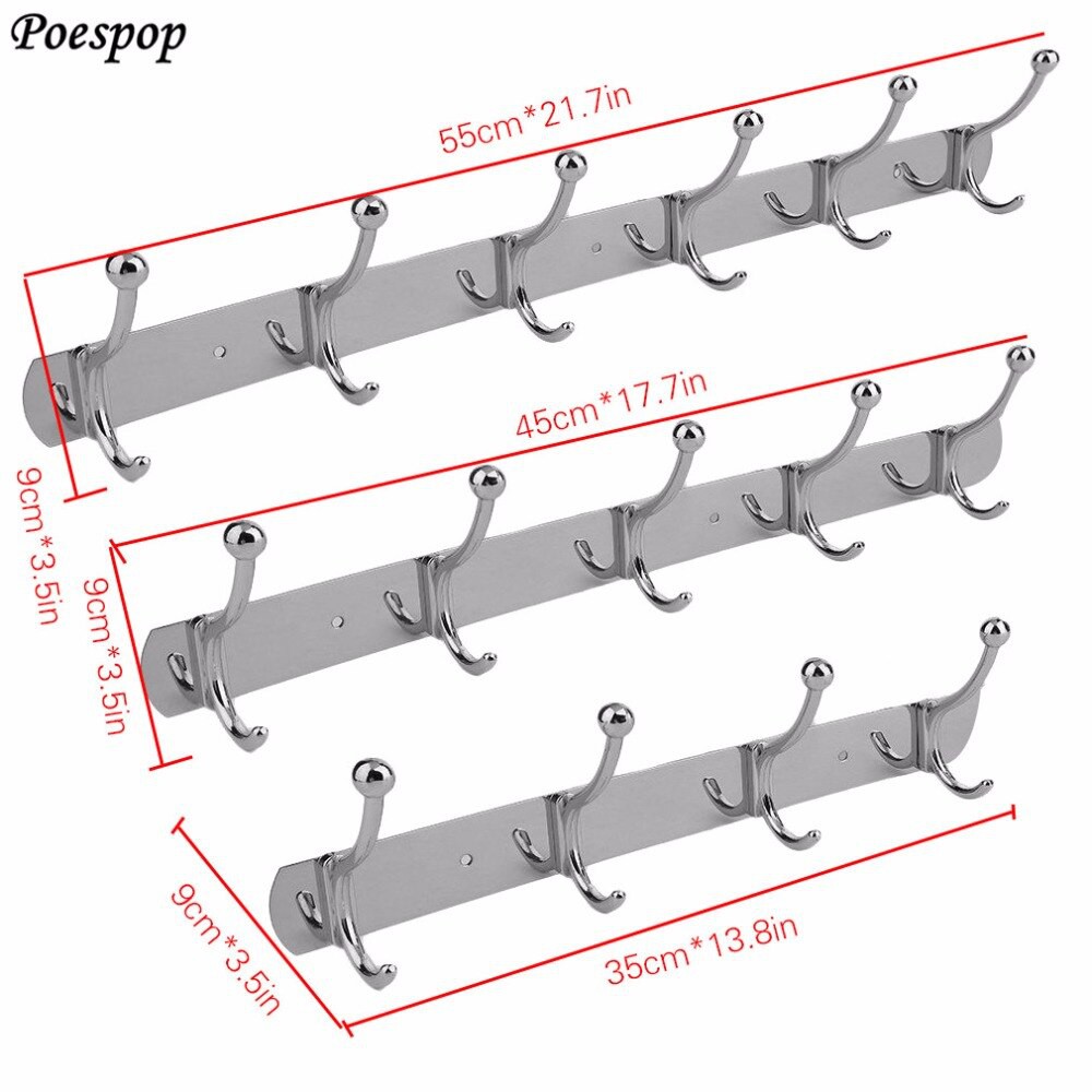 Posepop Single 35 45 55cm Wall Coat Hanger Bathroom Cloth Towel Rack Holders Kitchen Room Cabinet Shopee Indonesia