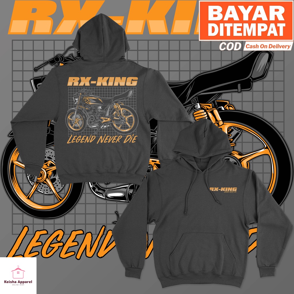 JAKET HOODIE YAMAHA RX KING LEGEND NEVER DIE HOODIE RX KING PRIA WANITA