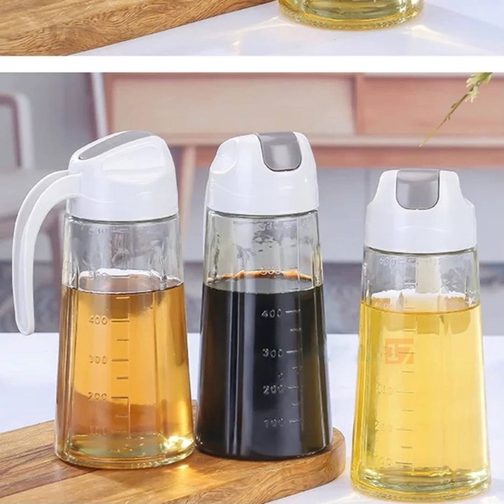 Botol Minyak Kaca Tempat Saos Kecap Anti Tumpah Oil Pot