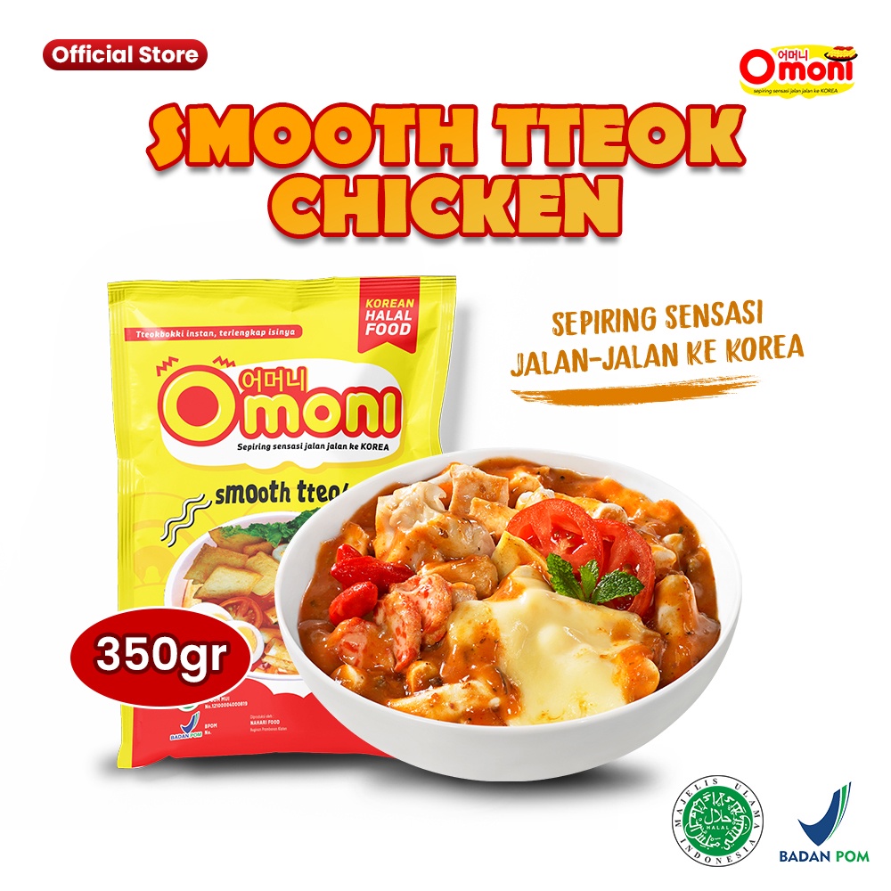 

Omoni Smooth Tteokbokki Chicken (tidak pedas) 350g Saus Gchujang Asli