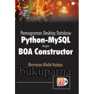 

database-buku- buku pemrograman desktop database python-mysql dengan boa constructor -buku-database.