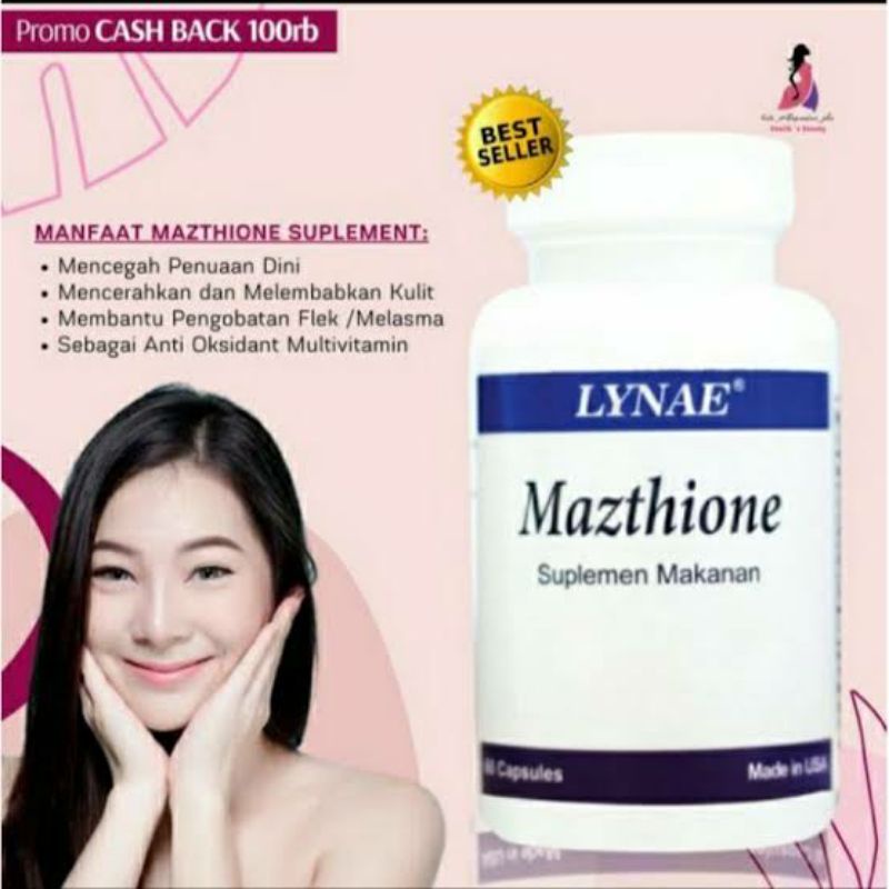 (ECER) Mazthione Lynae original USA obat pemutih badan tubuh suplemen kecantikan