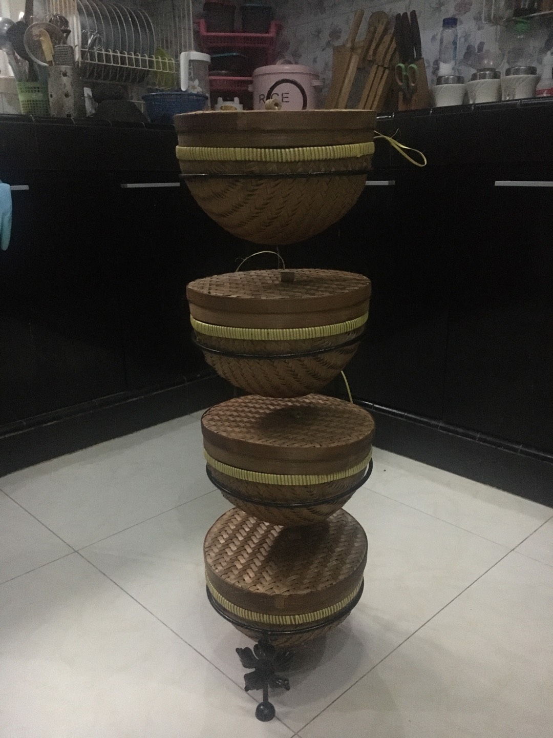 Rak Bawang/rak Dapur/rak Bumbu/rak Buah Diameter 25cm