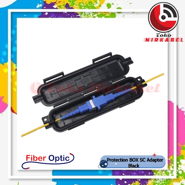 Fiber Optic Protection BOX SC Adapter |Waterproof Protective Box Black