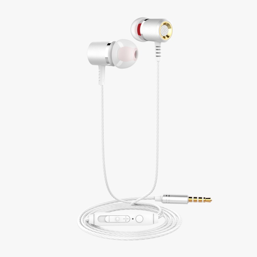 Earphone gaming nyk nemesis wired audio 3.5mm stereo with mic free pouch oranos eg-02 eg02 - In ear