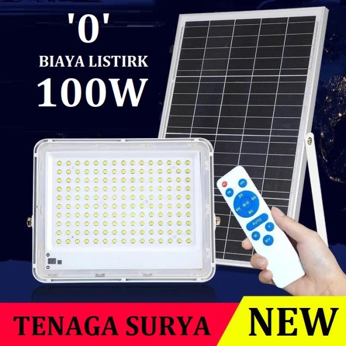 LAMPU SOROT TENAGA MATAHARI LED TENAGA SURYA - PANEL SURYA 100W SOLAR SEL