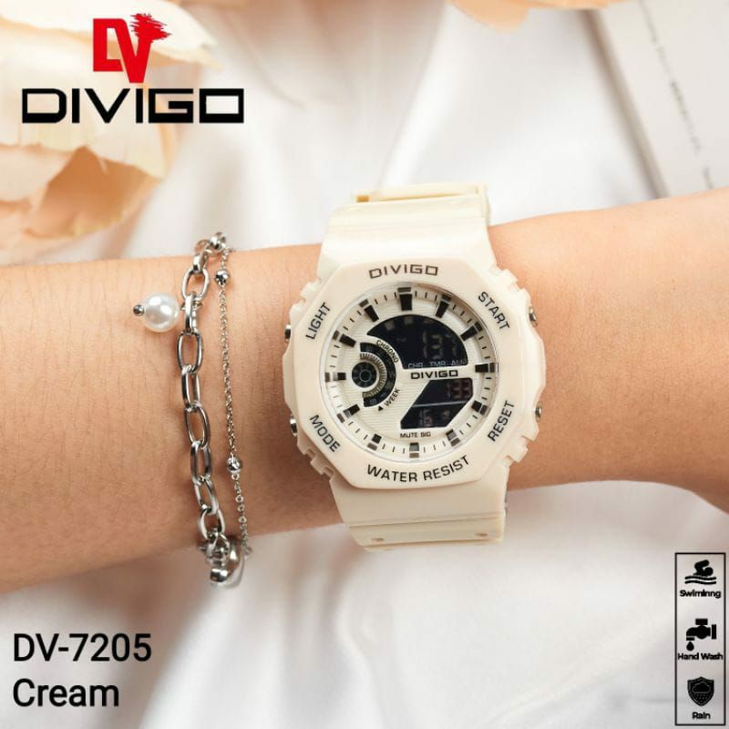 Dv 7205 Jam Tangan Divigo Pria Wanita Rubber Best Seller